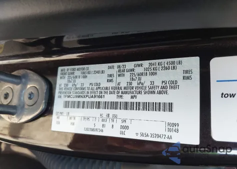 2023 Ford Escape St-Line from USA, damaged, VIN 1FMCU9MNXPUA91661